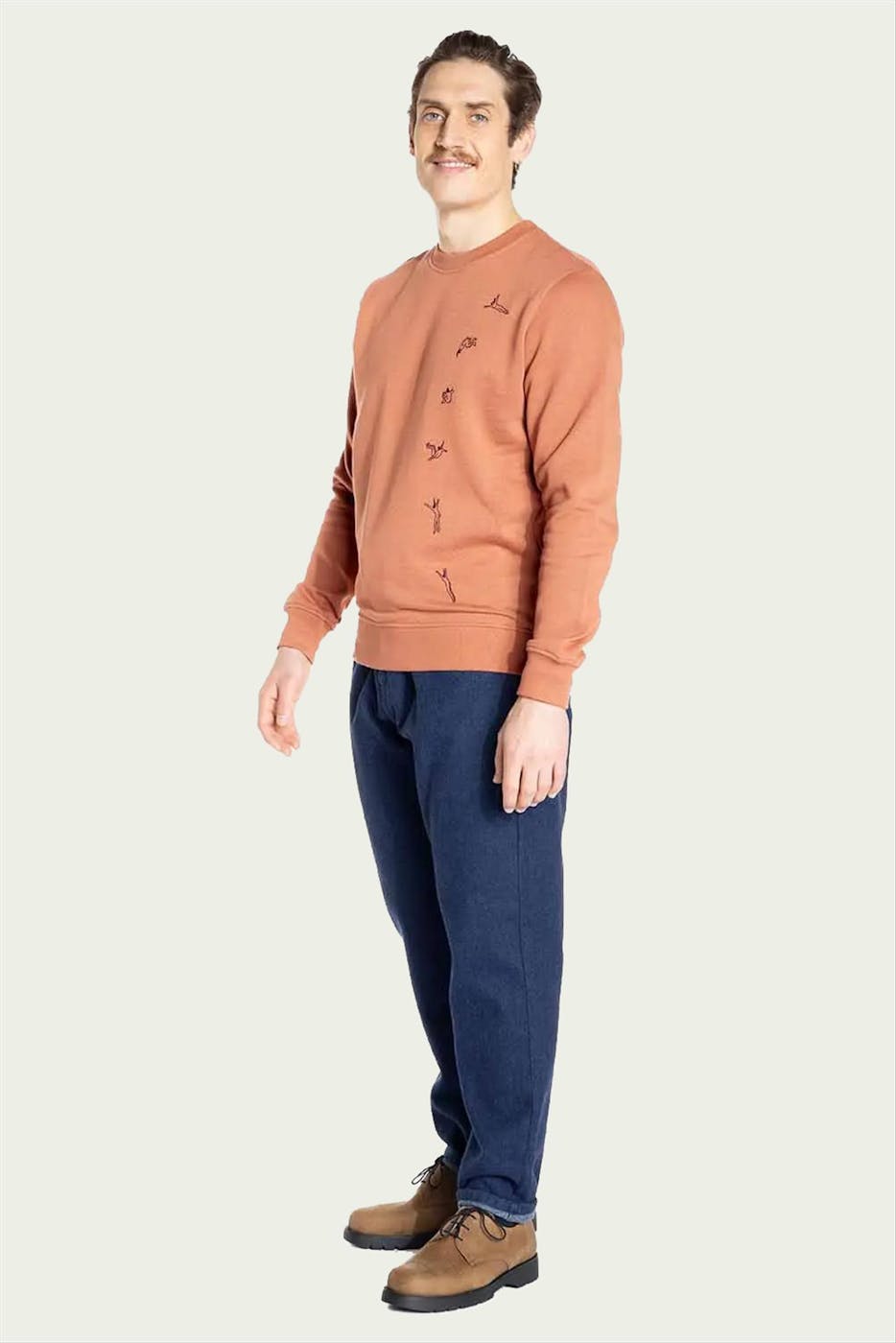 OLOW - Roestbruine High Dive sweater