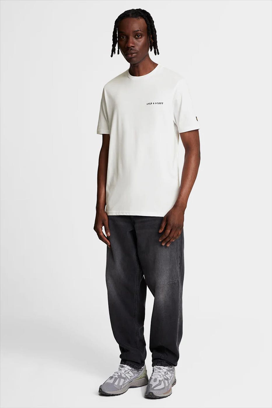 Lyle & Scott - Witte Embroidered T-shirt