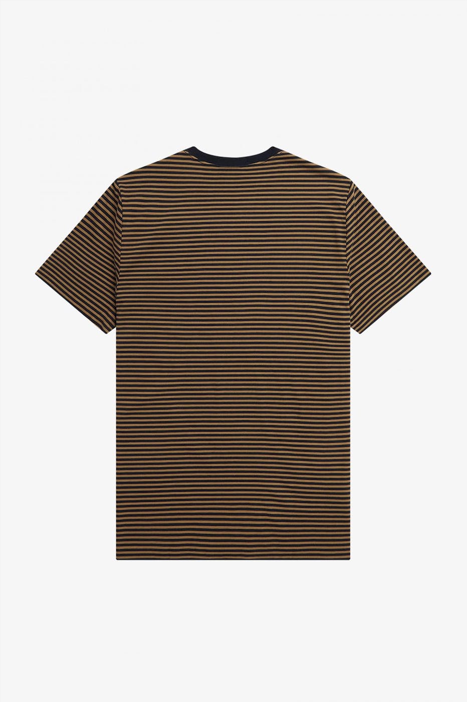 Fred Perry - Donkerblauw-bruine Fine Stripe T-shirt