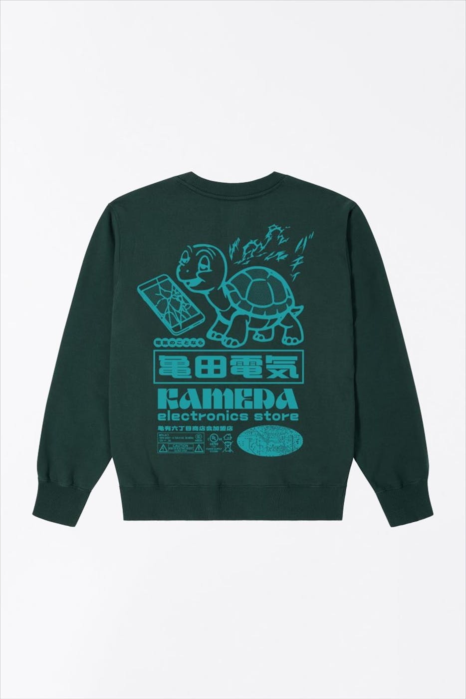 Edwin - Donkergroene Kamera sweater