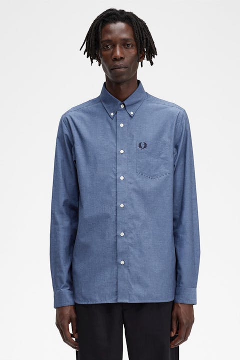 Fred Perry - Grijsblauw Oxford hemd