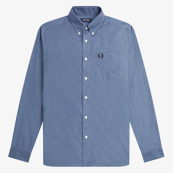 Fred Perry - Grijsblauw Oxford hemd