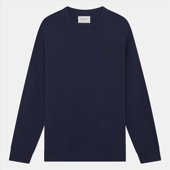 Lyle & Scott - Donkerblauwe Tonal Eagle sweater