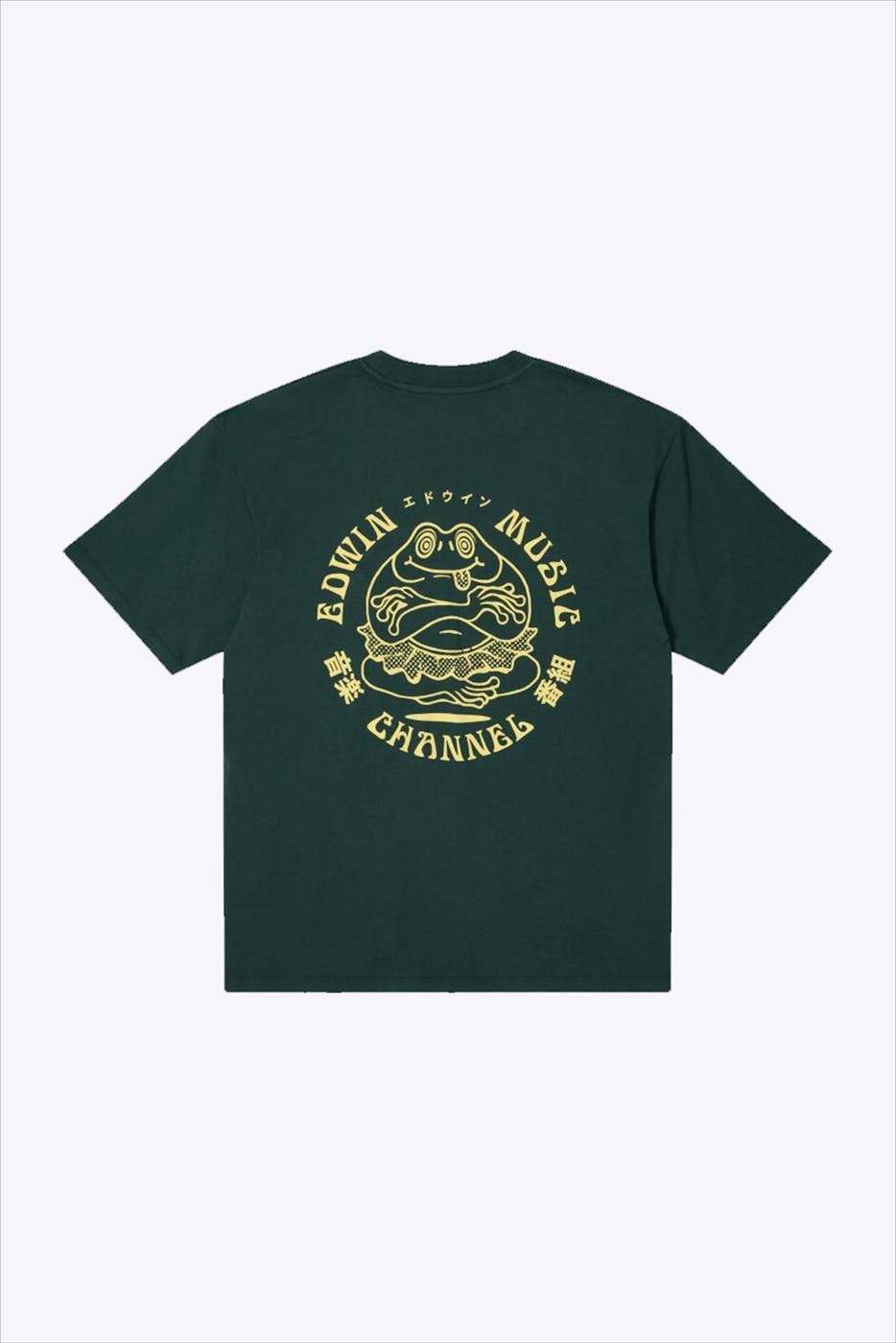 Edwin - Donkergroene Music Channel T-shirt