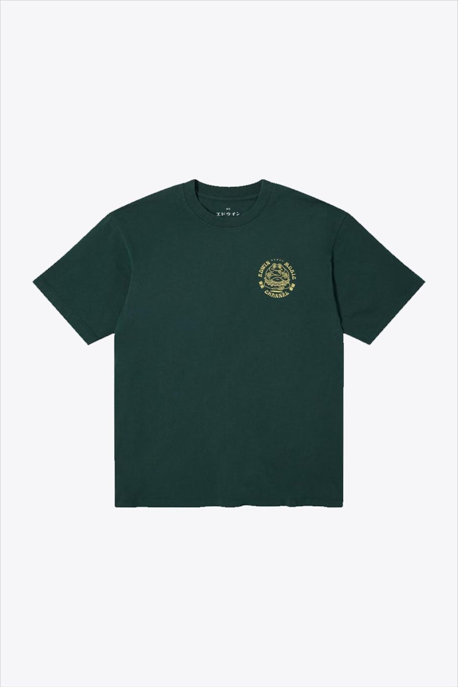 Edwin - Donkergroene Music Channel T-shirt