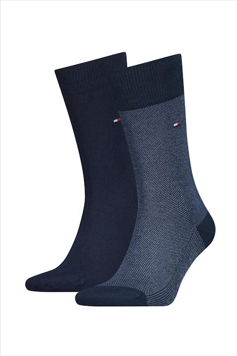 Hilfiger socks - Donkerblauwe 2-pack sokken, maat: 43-46