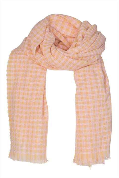 Nümph - Roze-geel geruite Nufleurie sjaal