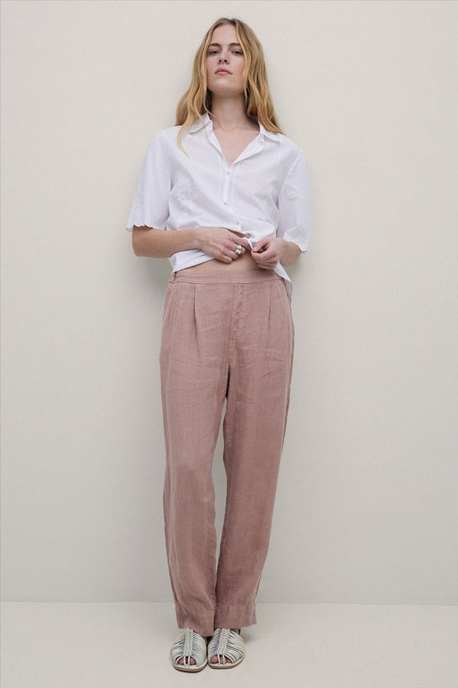 YERSE - Witte Brodery blouse