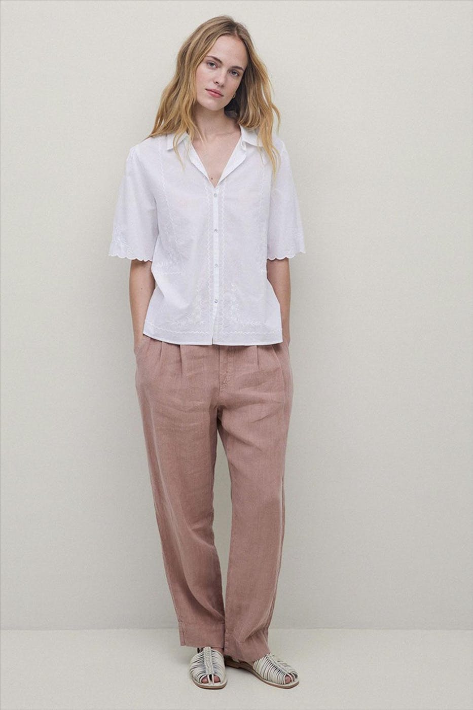 YERSE - Witte Brodery blouse