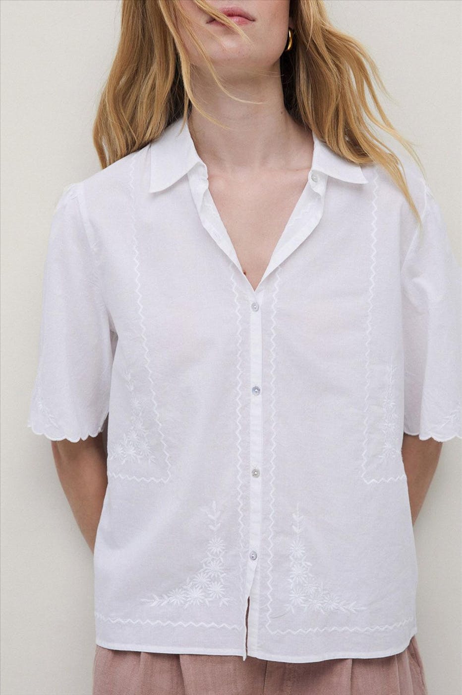 YERSE - Witte Brodery blouse