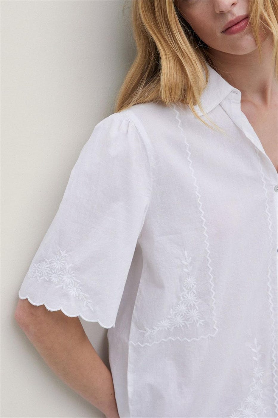 YERSE - Witte Brodery blouse