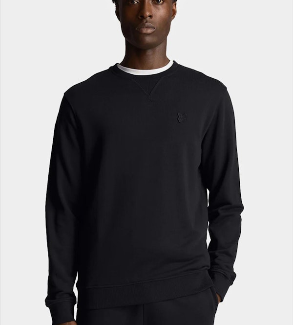 Lyle & Scott - Zwarte Tonal Eagle sweater