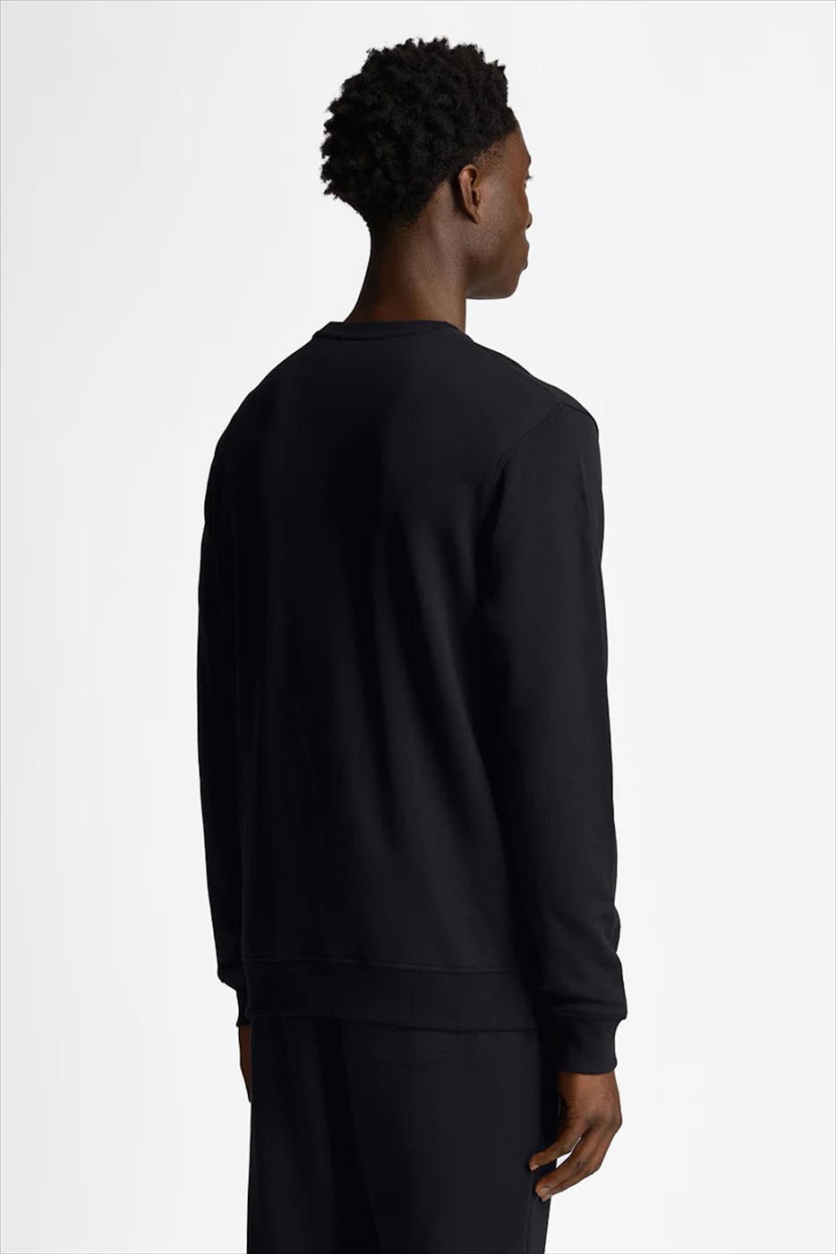 Lyle & Scott - Zwarte Tonal Eagle sweater