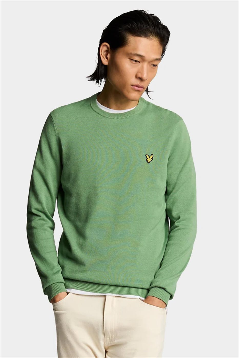 Lyle & Scott - Groene Crew Neck trui