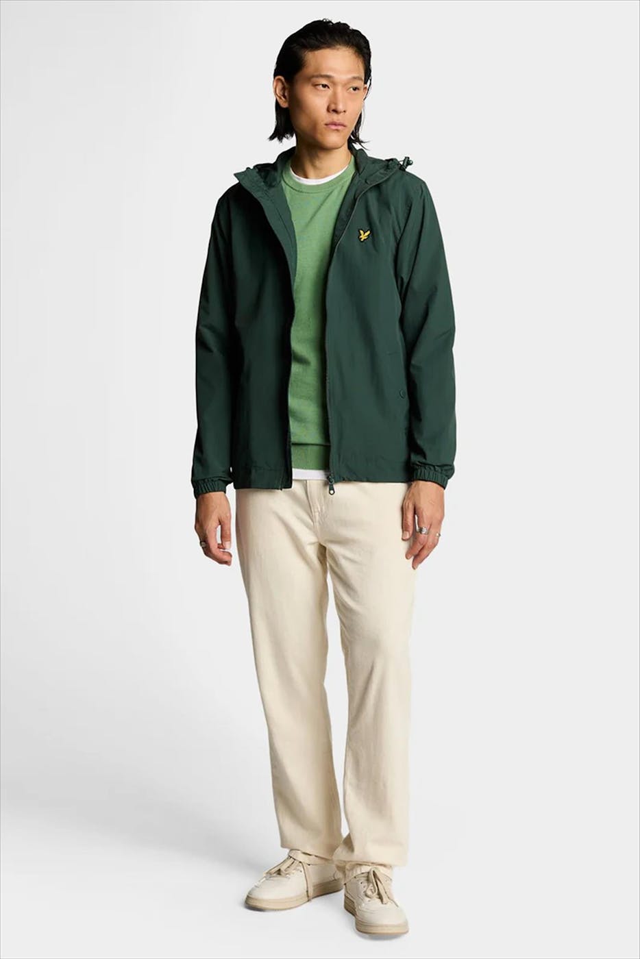 Lyle & Scott - Groene Crew Neck trui