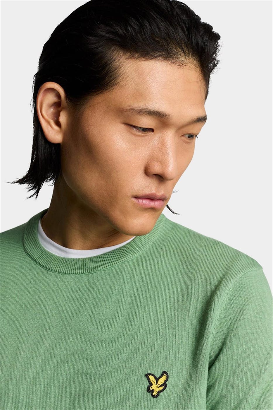 Lyle & Scott - Groene Crew Neck trui