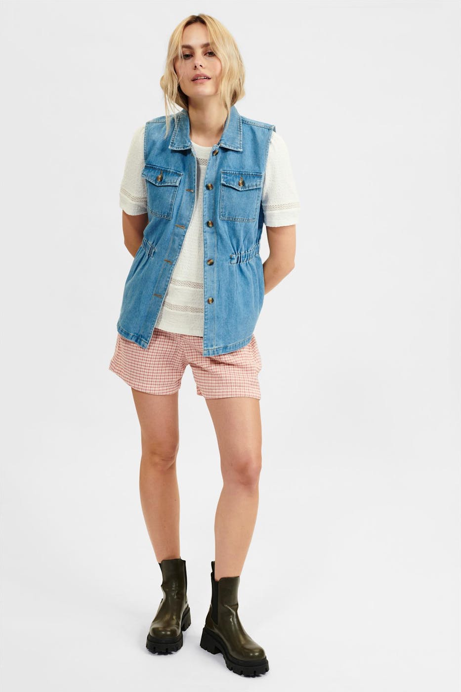 Nümph - Lichtblauwe Nuninna Denim waistcoat