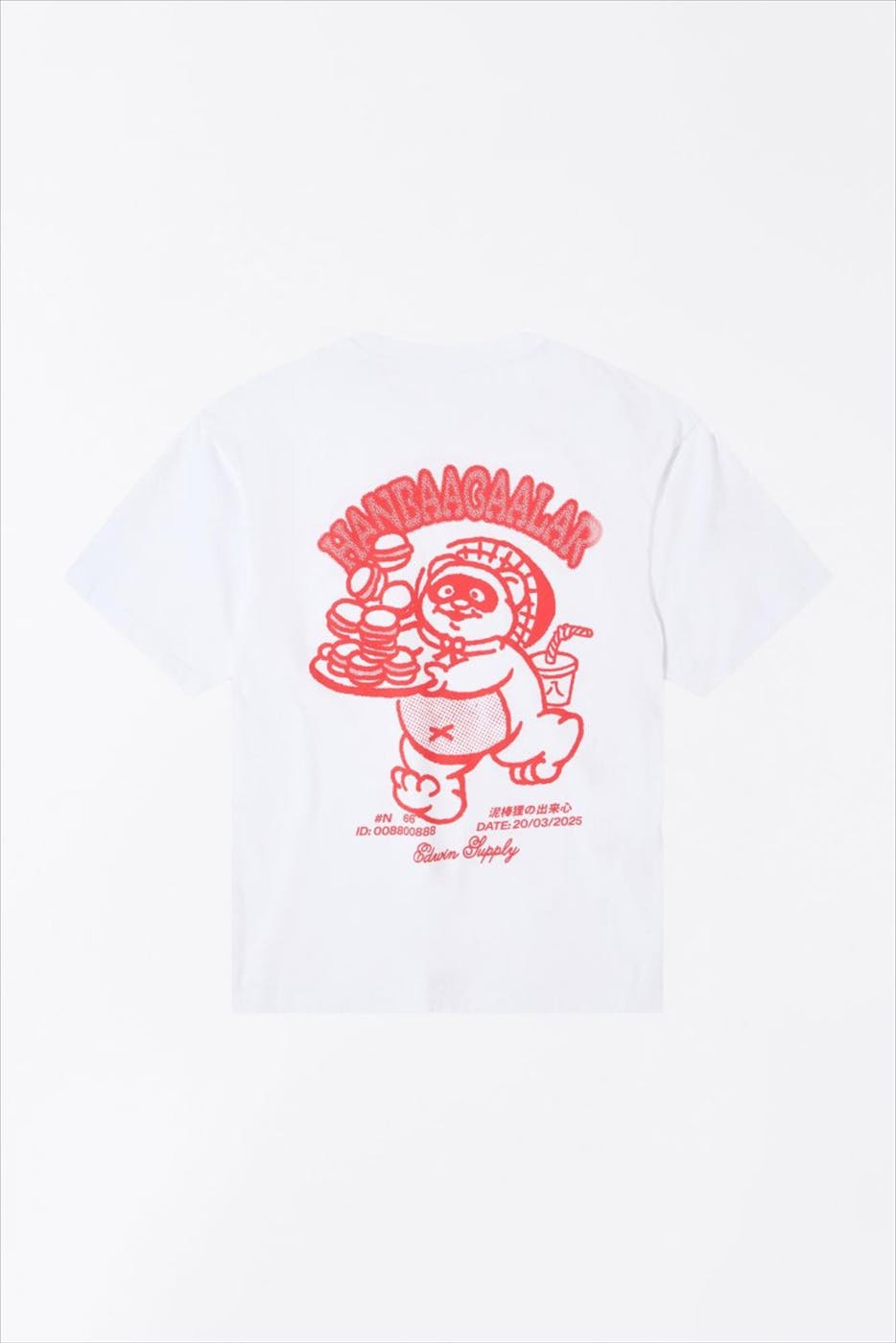 Edwin - Witte Tanuki T-shirt
