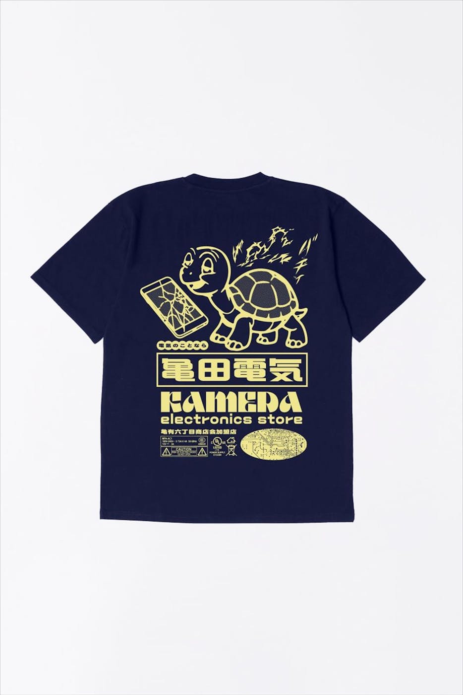 Edwin - Donkerblauwe Kamera T-shirt