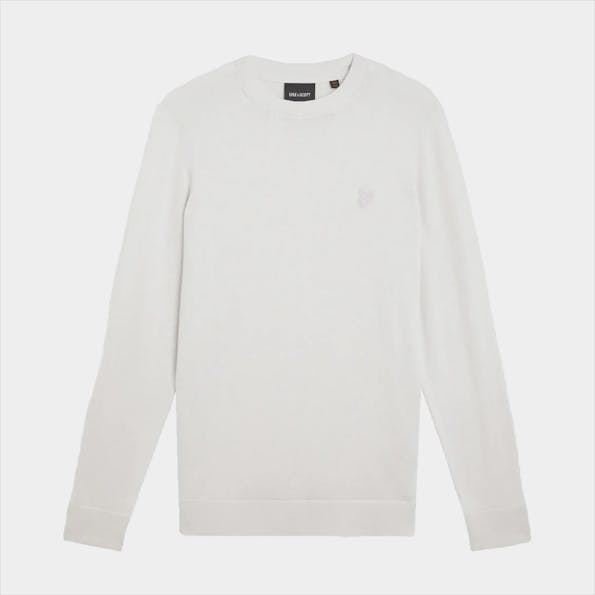 Lyle & Scott - Lichtgrijze Superfine Crew Neck trui