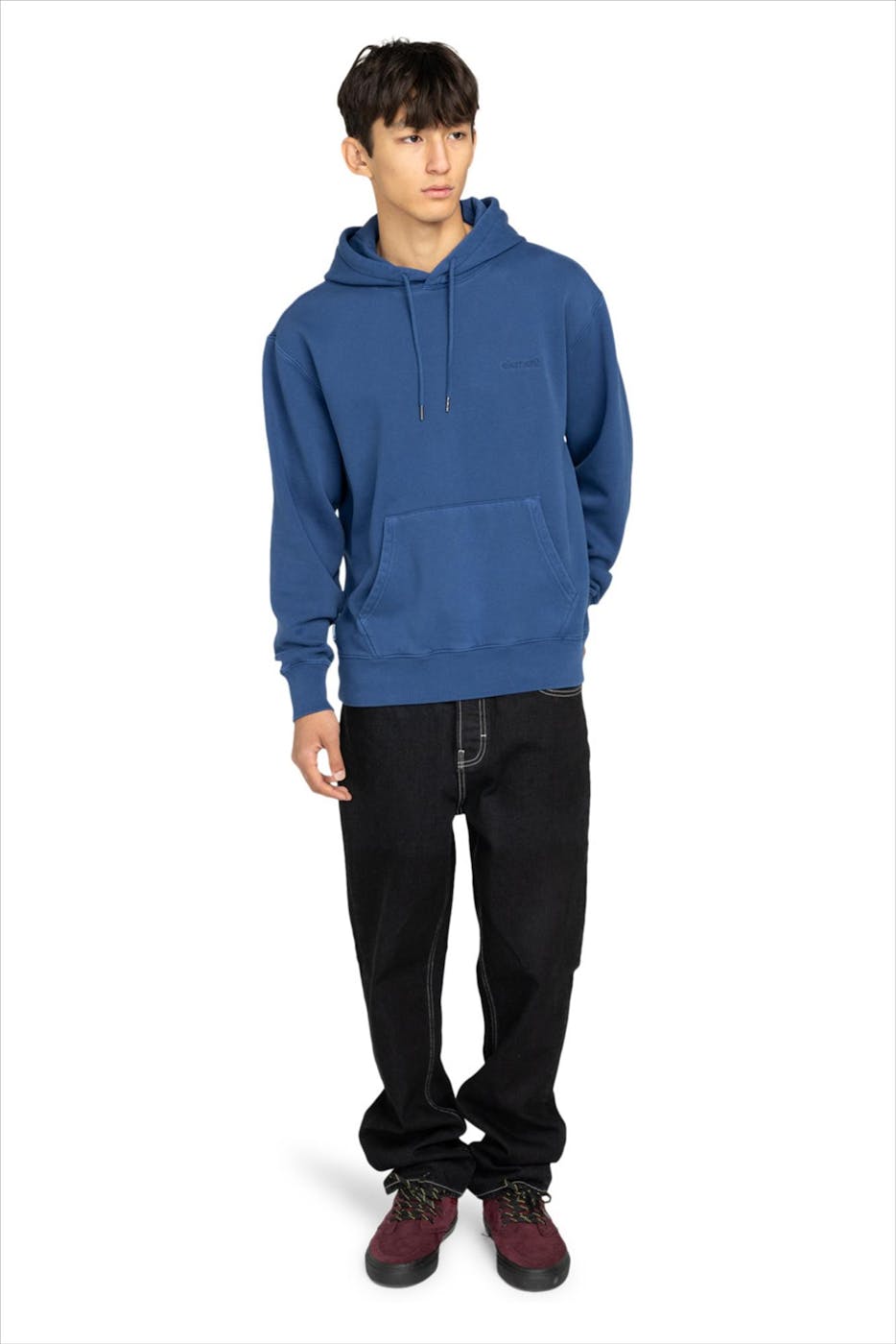 Element - Donkerblauwe Lowcase Pigment hoodie