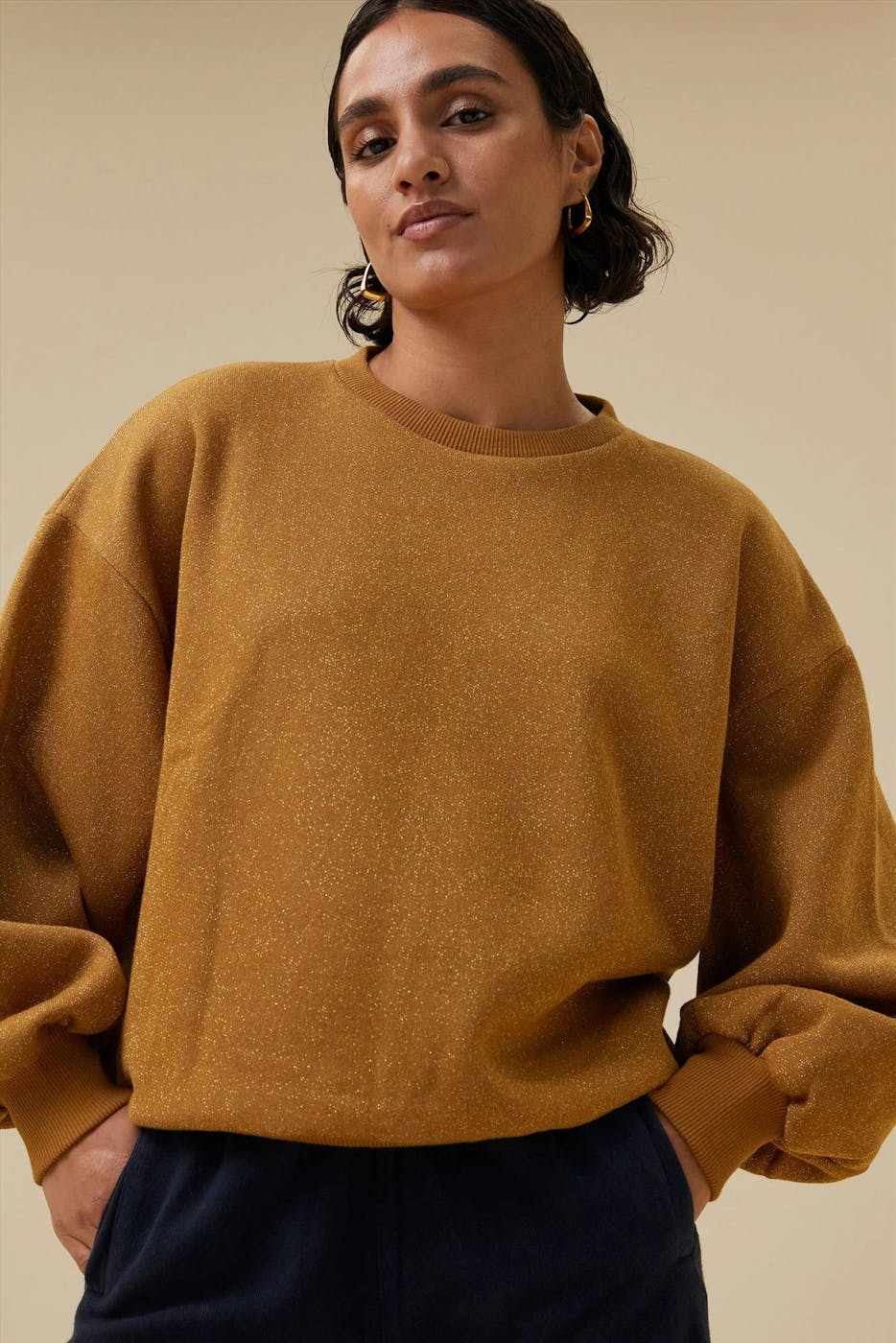 BY BAR - Bruine Bibi Sparkle sweater