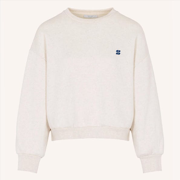 BY BAR - Grijsbeige Bibi Logo sweater