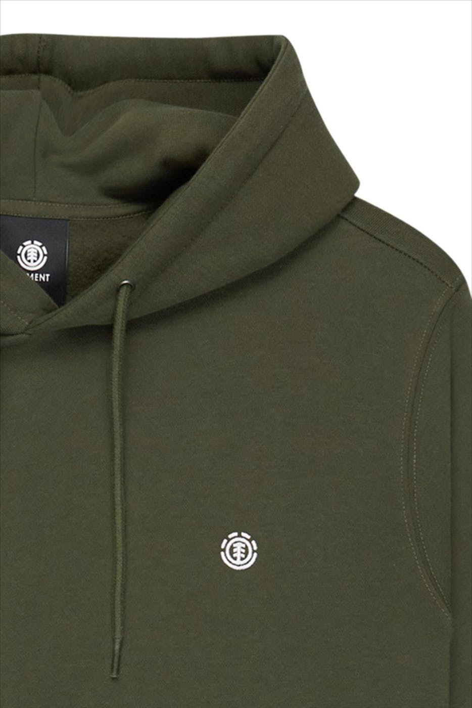 Element - Kaki Icon Embroidery hoodie