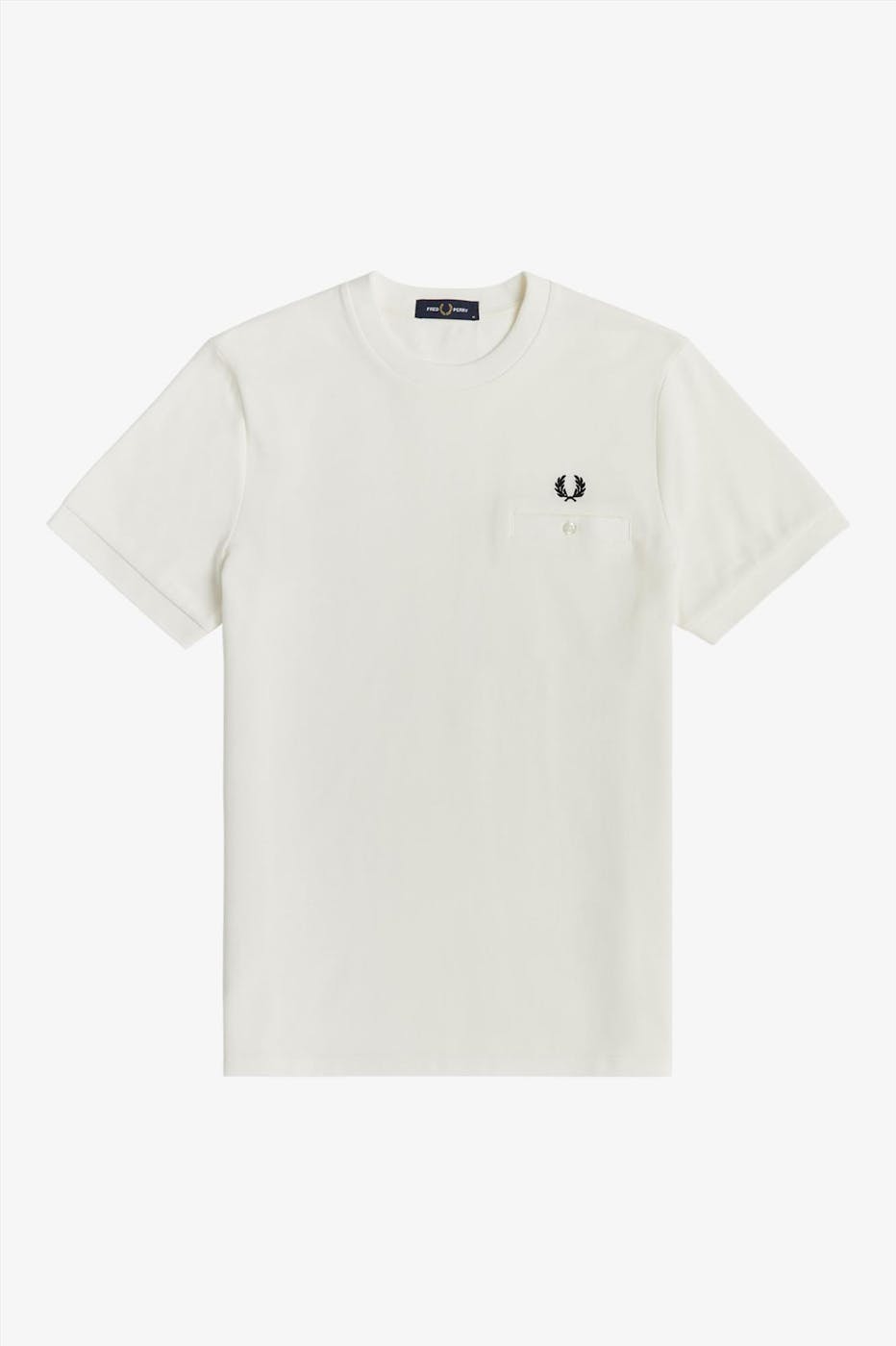 Fred Perry - Witte Pocket Detail Pique T-shirt
