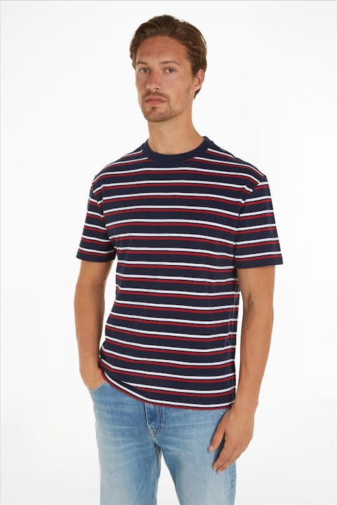 Tommy Jeans - Donkerblauwe Easy Stripe T-shirt