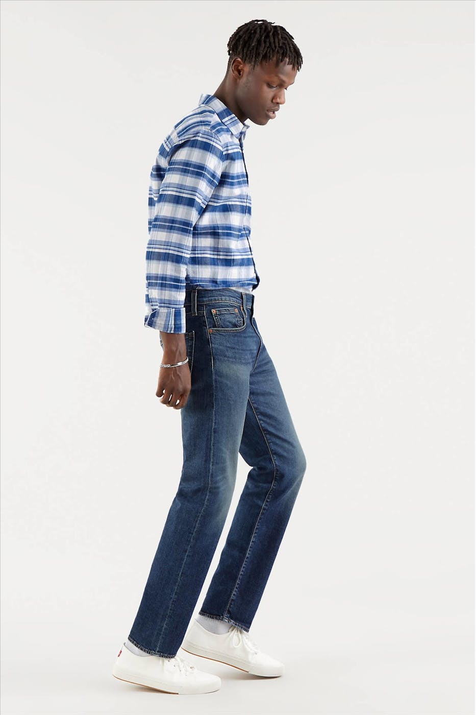 Levi's - Blauwe 502 straight tapered jeans