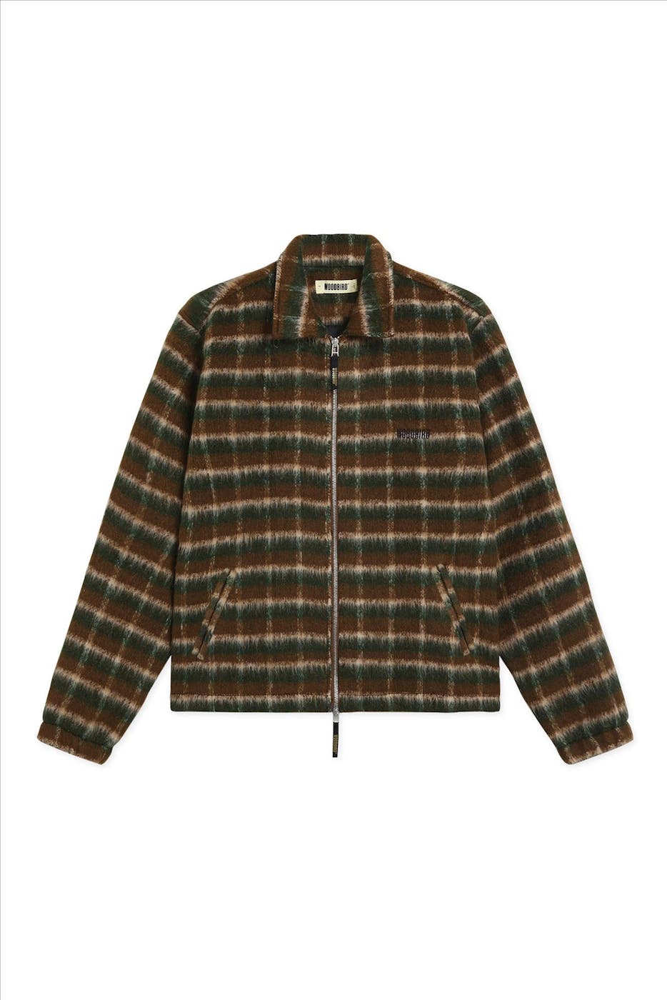 WOODBIRD - Donkergroen-Donkerbruine Youth Fuzzy jacket