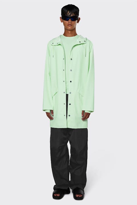 RAINS - Lichtgroene Long Jacket
