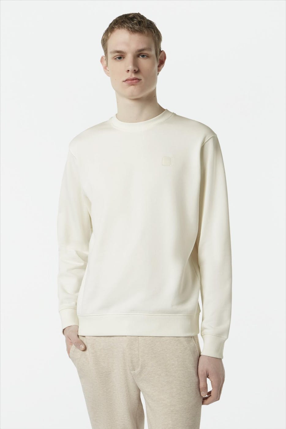 Scotch & Soda - Witte Regular Logo sweater