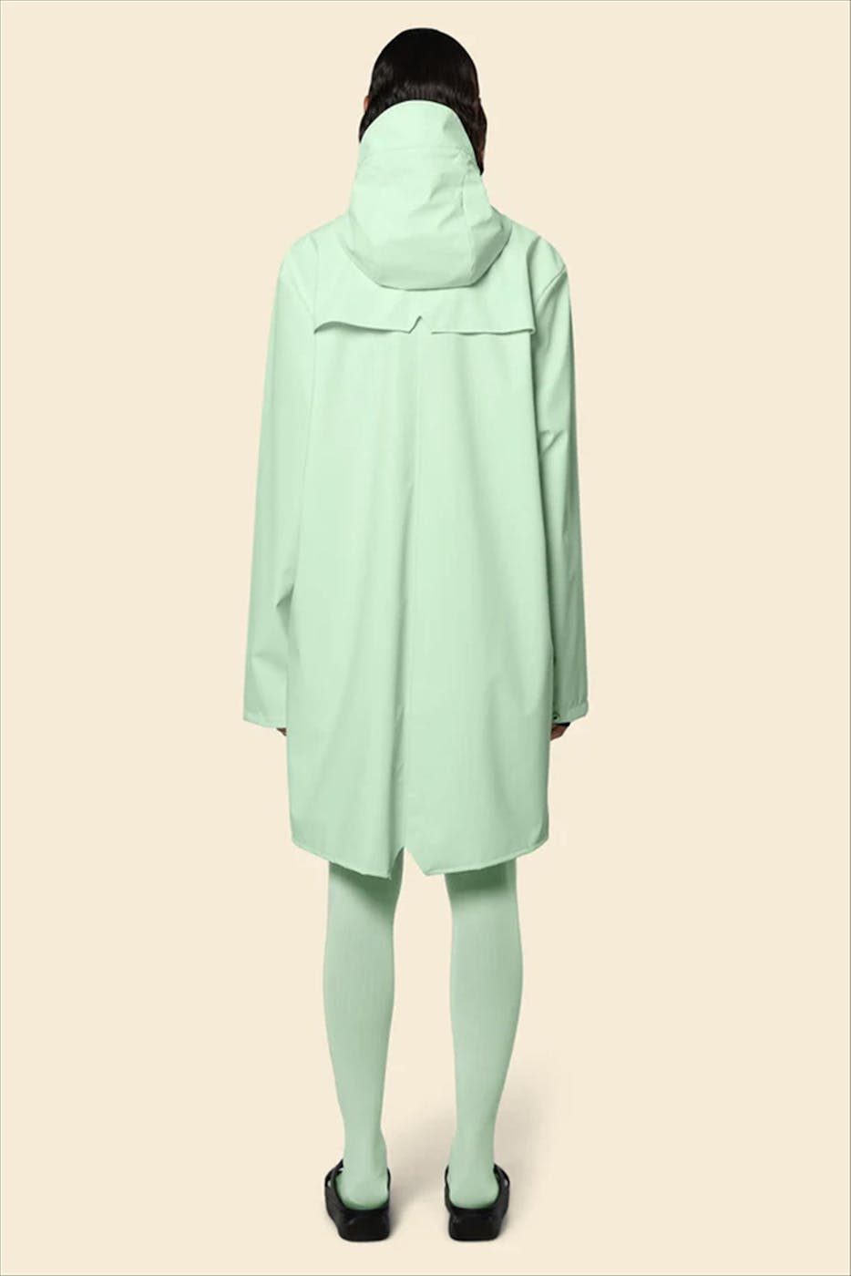 RAINS - Lichtgroene Long Jacket