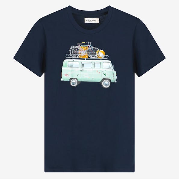 Vive le vélo - Donkerblauwe Summer T-shirt