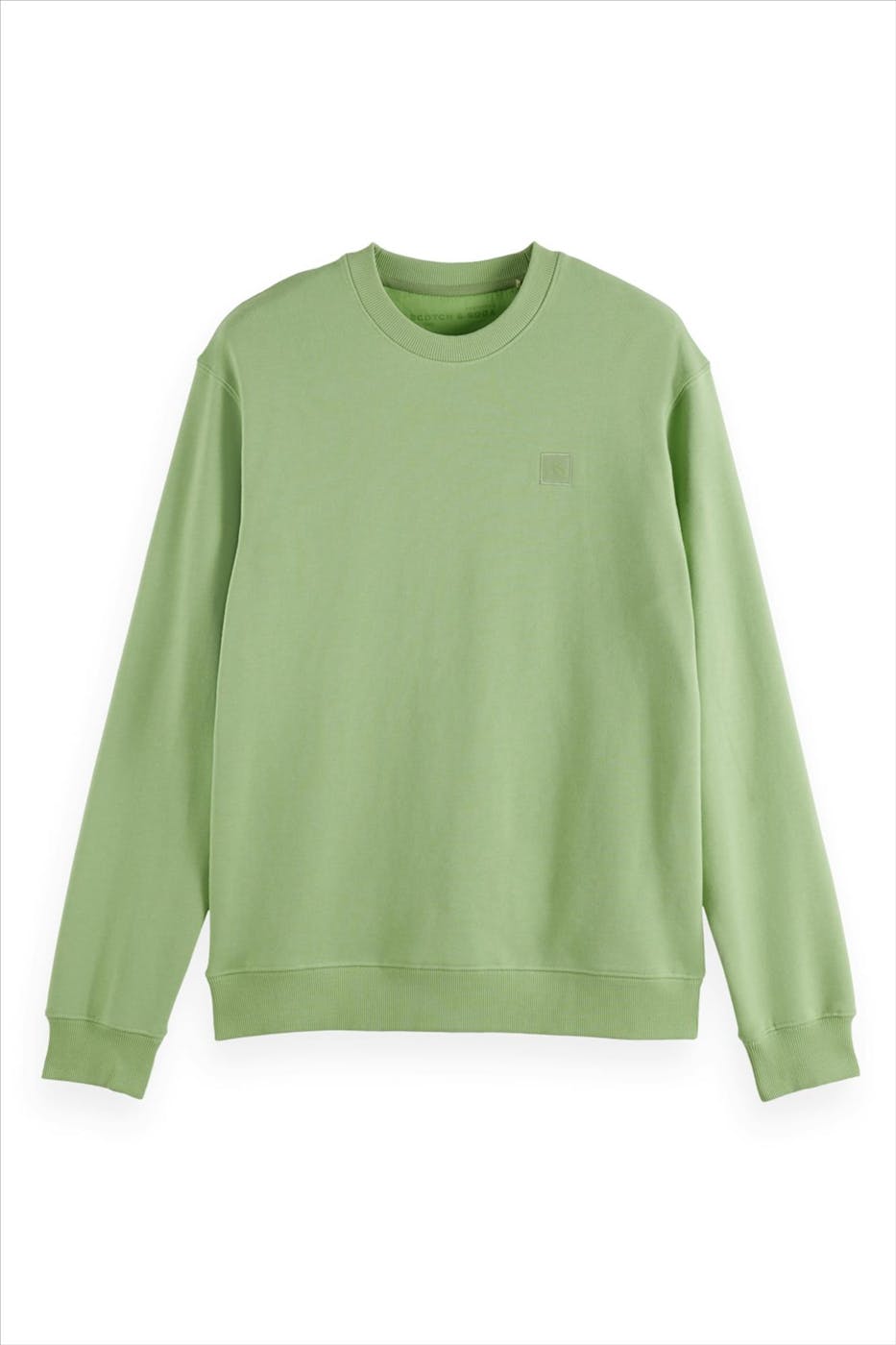 Scotch & Soda - Lichtgroene Essential Badge sweater