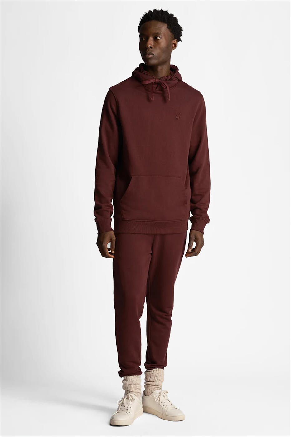 Lyle & Scott - Bordeaux Tonal Eagle hoodie