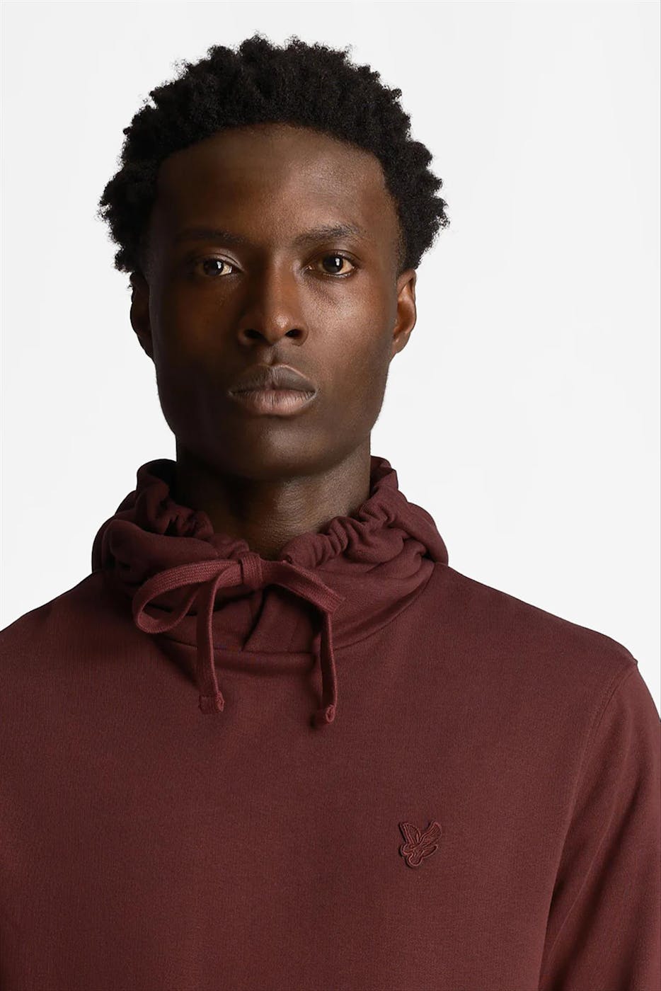 Lyle & Scott - Bordeaux Tonal Eagle hoodie