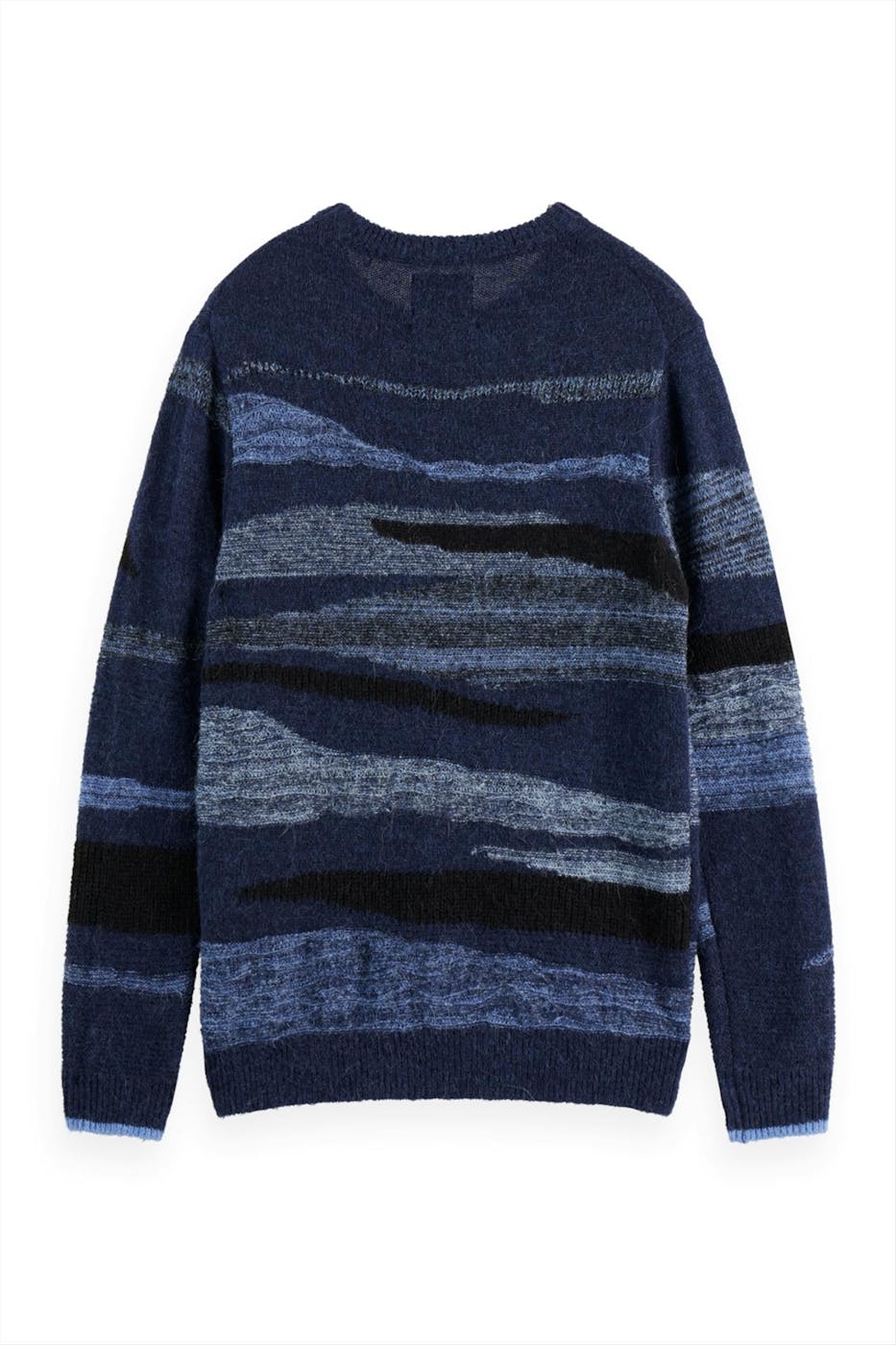 Scotch & Soda - Donkerblauwe Fluffy Alpaca trui
