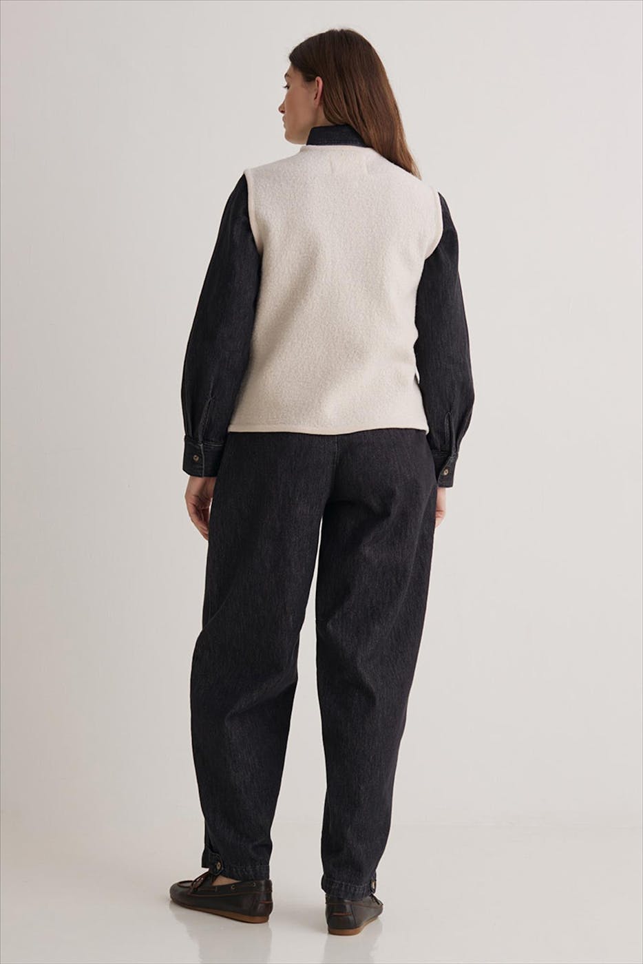 YERSE - Ecru Boiled Wool vestje