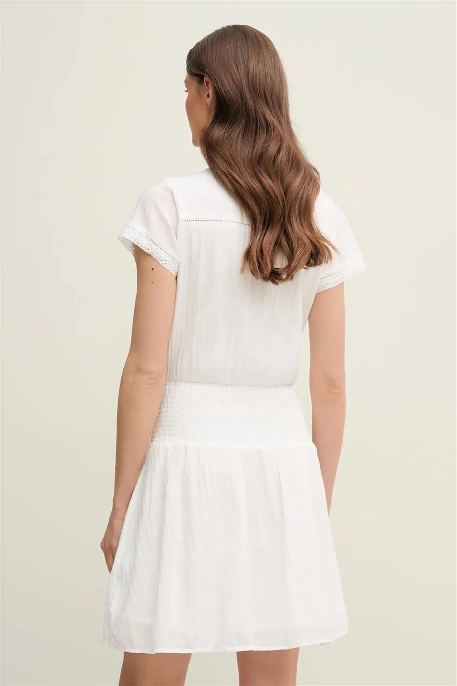 Pepe Jeans London - Witte V-neck Mini jurk