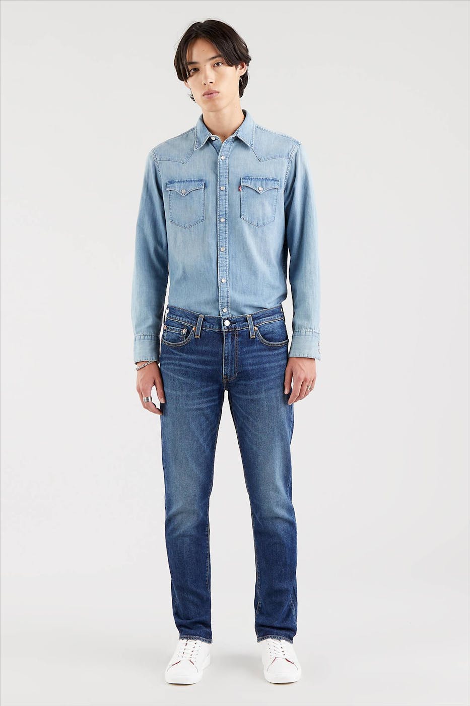 Levi's - Beigeblauwe 511 slim jeans