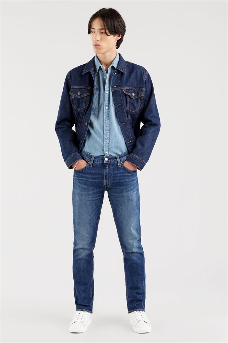 Levi's - Beigeblauwe 511 slim jeans