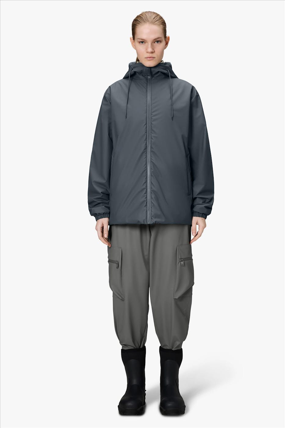 RAINS - Grijsblauwe Lohja Insulated jas