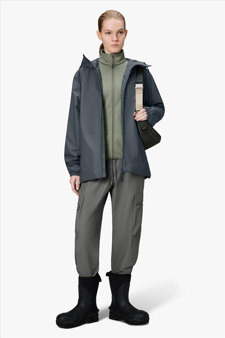 RAINS - Grijsblauwe Lohja Insulated jas