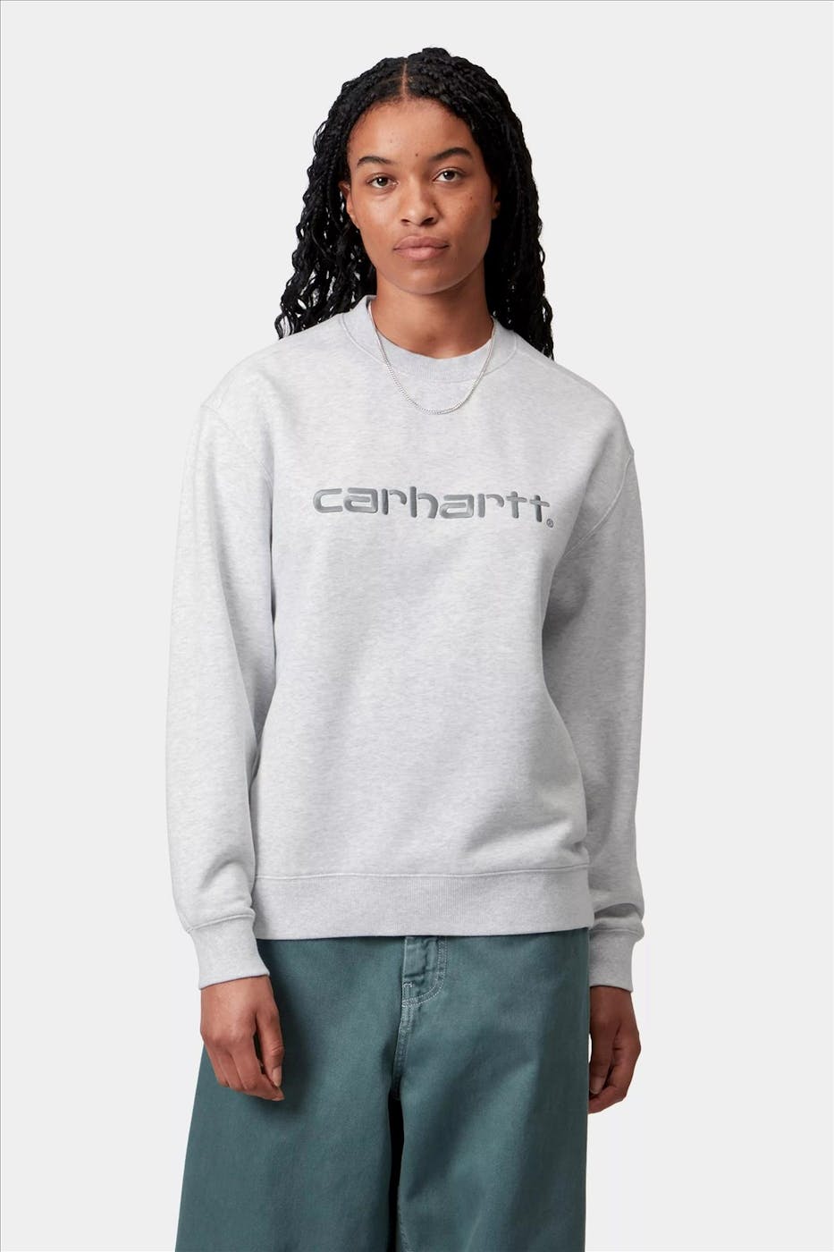 Carhartt WIP - Lichtgrijze Carhartt sweater