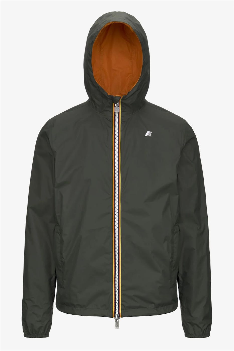 K-Way - Kaki-Oranje Jake Plus Double jas