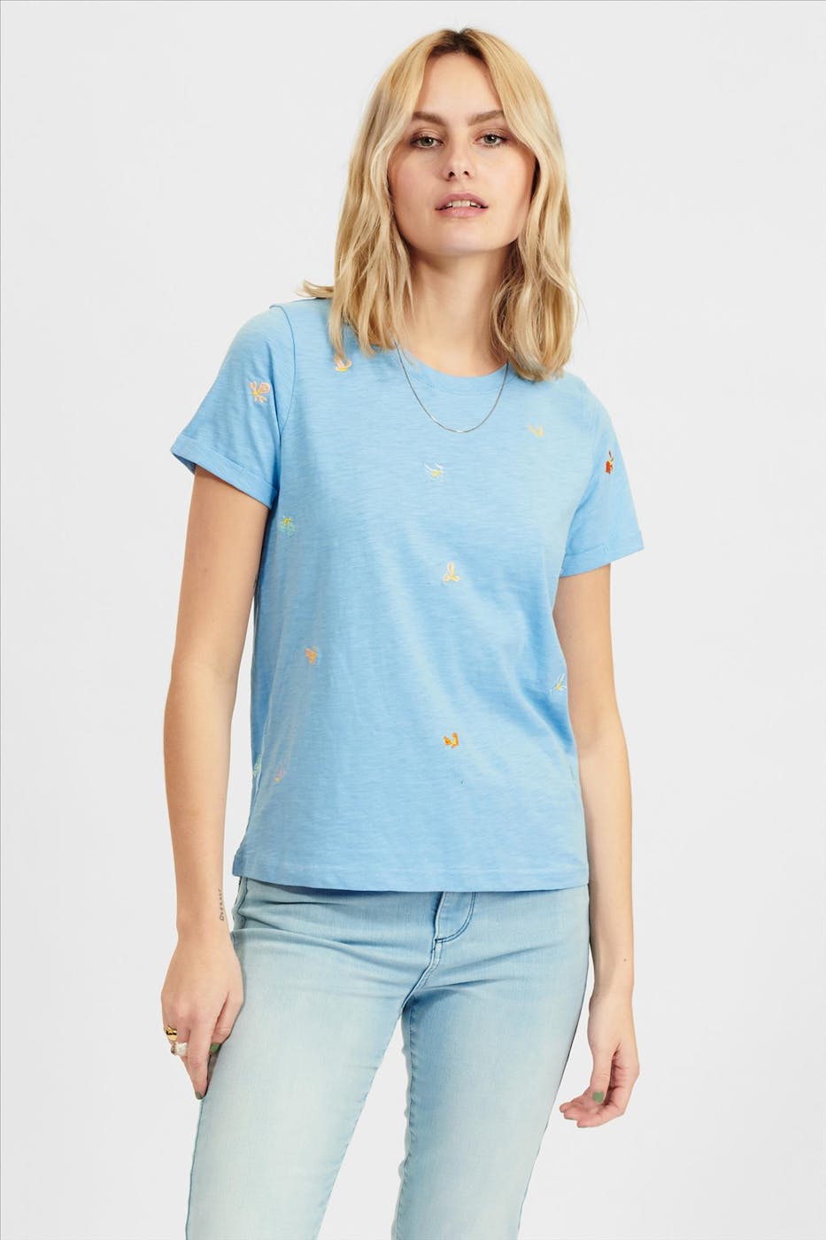 Nümph - Lichtblauwe Nudelphi T-shirt