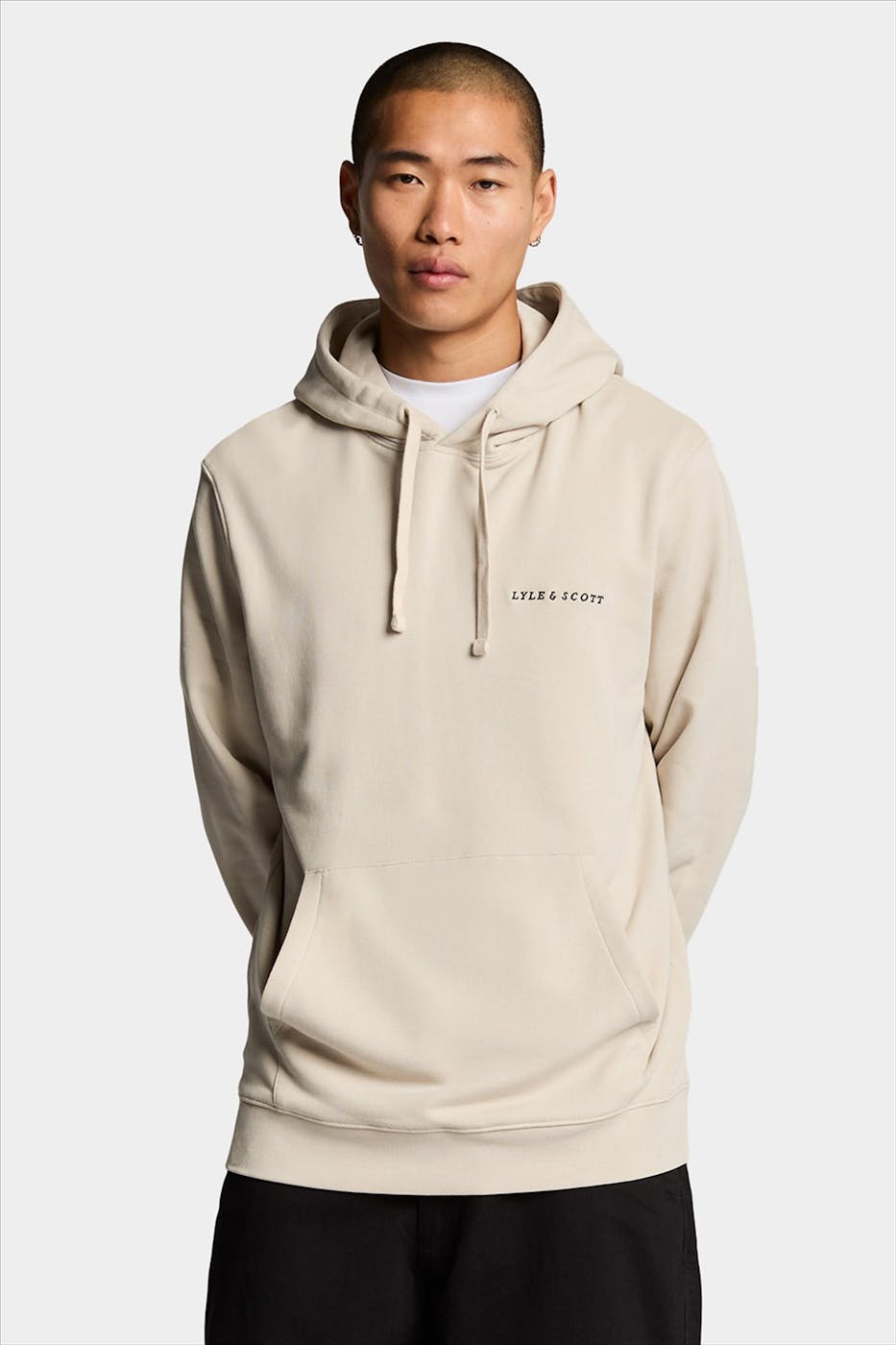 Lyle & Scott - Ecru Embroidered hoodie